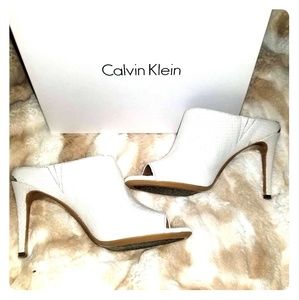 Calvin Klein Nola Matte Cut Snake Heels
